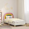 vidaXL Estrutura de Cama Infantil com Cabeceira Creme 80 x 160 cm