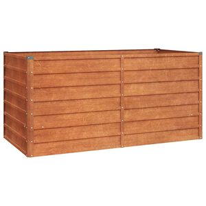 vidaXL Canteiro de jardim 160x80x77 cm a&ccedil;o corten cor enferrujado