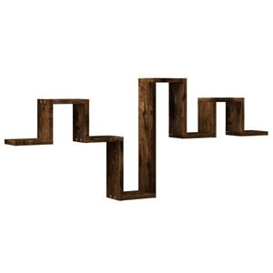 vidaXL Estante parede 104,5x10x43 cm derivados madeira carvalho fumado