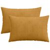 vidaXL Capa almofada 2 pcs HEERLEN Amarelo 50 x 75 cm cord&atilde;o