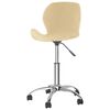 vidaXL Cadeira de jantar girat&oacute;ria veludo cor creme