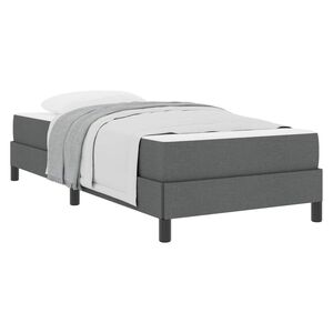 vidaXL Cama Box com colch&atilde;o Cinza Escuro 80 x 200 cm tecido