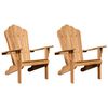 vidaXL Cadeira Adirondack 2 pcs Castanho 78 x 77 x 95 cm