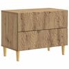 vidaXL Mesa-de-cabeceira Carvalho Arttisan 62 x 34,5 x 48 cm