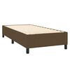 vidaXL Cama box spring c/ colch&atilde;o/LED 80x200cm tecido castanho-escuro