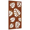 vidaXL Decora&ccedil;&atilde;o p/ muro de jardim 105x55 cm a&ccedil;o corten design folhas