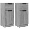 vidaXL Aparadores 2 pcs 30x30x70 cm madeira processada sonoma cinza