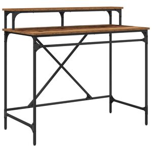 vidaXL Mesa Madeira Antiga 100 x 50 x 90 cm Derivados de Madeira