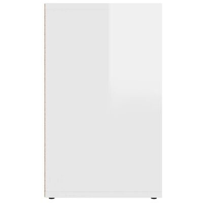 vidaXL Sapateira 52,5x30x50 cm branco brilhante