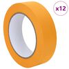 vidaXL Fitas de M&aacute;scara para Pintores 12 pcs Amarelo 30mm x 50m Papel