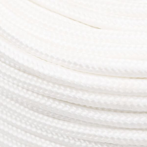 vidaXL Corda de barco 6 mm 250 m polipropileno branco completo