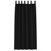 vidaXL Cortinas Blackout com Argolas 2 pcs Preto 260 x 140 cm