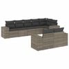 vidaXL 8 pcs conjunto sof&aacute;s de jardim c/ almofad&otilde;es vime PE cinzento