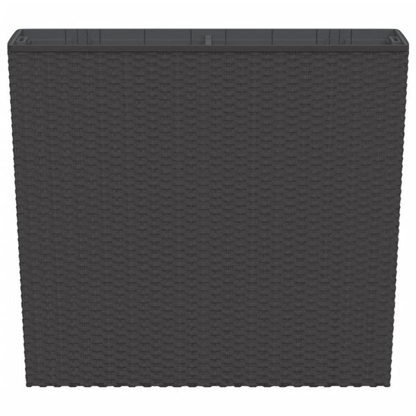 vidaXL Vaso com interior remov&iacute;vel 12 / 44 L vime PP castanho