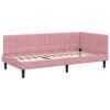 vidaXL Estrutura de Cama de Canto Rosa 100 cm x 200 cm Veludo