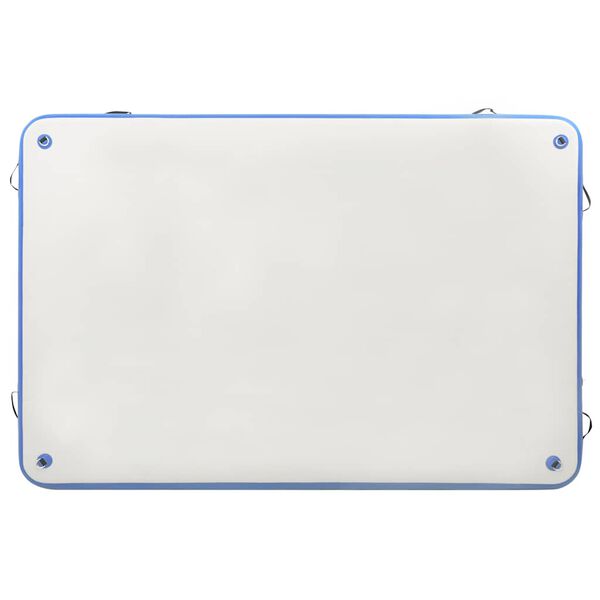 vidaXL Plataforma flutuante insufl&aacute;vel 200x150x15 cm azul e branco