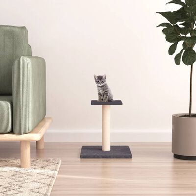 vidaXL Poste arranhador para gatos com plataforma 38cm cinzento-escuro