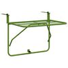 vidaXL Mesa para varanda 60x40 cm a&ccedil;o verde