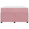 vidaXL Estrutura da Cama com colch&atilde;o Rosa 120 x 200 cm tecido