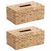 vidaXL Capas de Caixa de Papel Toalha 2 unid. Jacinto de &aacute;gua Natural