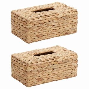 vidaXL Capas de Caixa de Papel Toalha 2 unid. Jacinto de &aacute;gua Natural