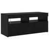 vidaXL Gabinete para TV 2 pcs Carvalho Preto 210 x 35 x 40 cm