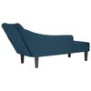 vidaXL Chaise-longue com apoio de bra&ccedil;o direito veludo azul