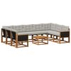 vidaXL Conjunto de Sof&aacute;s para Exterior 10 pcs Natural e Cinza claro
