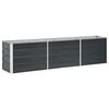 vidaXL Canteiro elevado jardim a&ccedil;o galvanizado 240x40x45 cm antracite