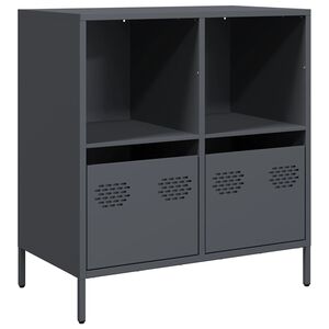 vidaXL Aparador 68x39x73,5 cm a&ccedil;o laminado a frio antracite