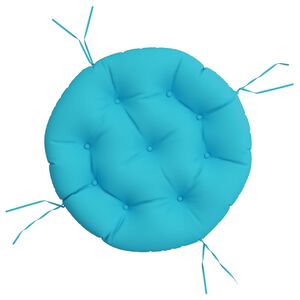 vidaXL Almofad&atilde;o redondo &Oslash; 60 x11 cm tecido oxford turquesa
