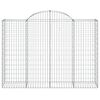 vidaXL Cestos gabião arqueados 13 pcs 200x50x140/160 ferro galvanizado