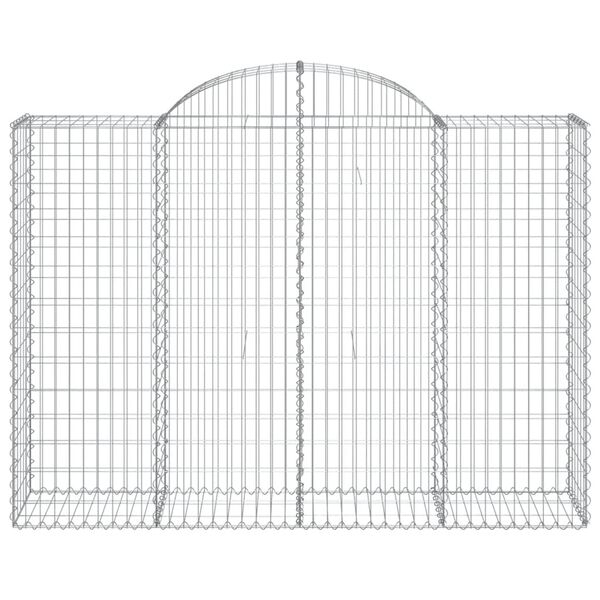 vidaXL Cestos gabião arqueados 13 pcs 200x50x140/160 ferro galvanizado
