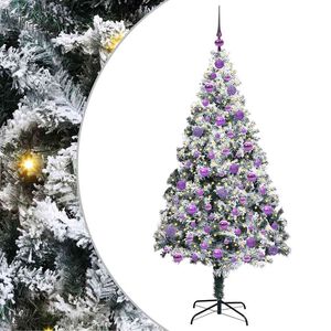 vidaXL &Aacute;rvore de Natal Artificial Branco 180 cm PVC, A&ccedil;o e Pl&aacute;stico