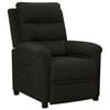 vidaXL Poltrona reclin&aacute;vel tecido preto