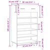 vidaXL Sapateira 60x35x105 cm derivados de madeira branco brilhante