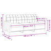 vidaXL Sof&aacute; de 3 lugares tecido 180 cm cor creme