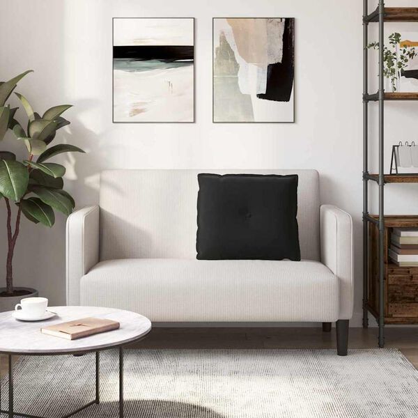 vidaXL Travesseiro para Costas Preto 60 x 50 cm