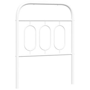 vidaXL Cabeceira de substitui&ccedil;&atilde;o 75 cm metal branco