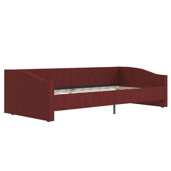 vidaXL Sof&aacute;-cama c/ colch&atilde;o e sa&iacute;da USB 90x200cm tecido vermelho tinto