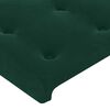 vidaXL Cabeceira de cama c/ LED veludo 180x5x118/128 cm verde-escuro