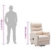 vidaXL Poltrona elevat&oacute;ria tecido cor creme