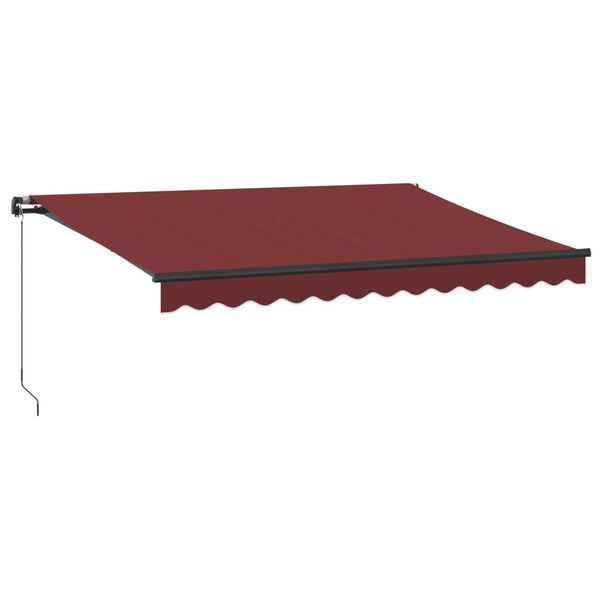 vidaXL Toldo retr&aacute;til manual com luzes LED 350x250 cm bord&ocirc;