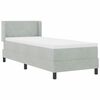 vidaXL Cama Box com colch&atilde;o Cinzento-claro 200 x 80 cm Veludo