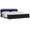 vidaXL Cama Box Spring LED com colch&atilde;o Preto 200 x 200 cm tecido