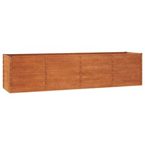 vidaXL Canteiro de jardim 320x80x77 cm a&ccedil;o corten cor enferrujado