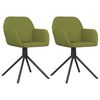 vidaXL Cadeiras de jantar girat&oacute;rias 2 pcs veludo verde-claro