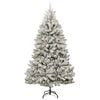 vidaXL &Aacute;rvore de Natal Artificial Verde e Branco 300 cm PVC e Metal