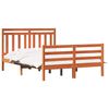 vidaXL Estrutura da Cama com cabeceira Marrom Cera 160 x 200 cm