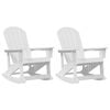 vidaXL Cadeiras de Baloi&ccedil;o Adirondack 2 unid. Branco HDPE